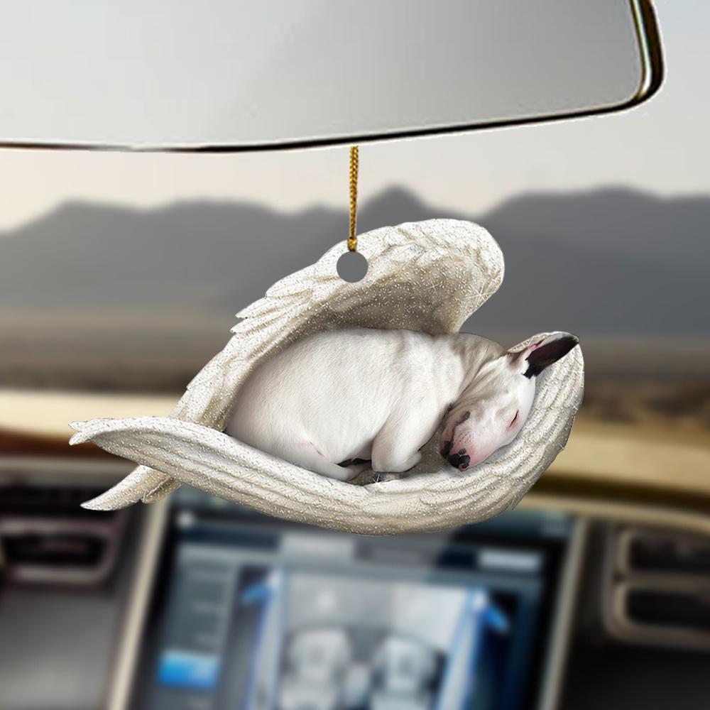 Ornaments- Bull terrier sleeping angel bull terrier lovers dog moms ornament, Dog Ornaments, Car Ornament - Best gifts your whole family