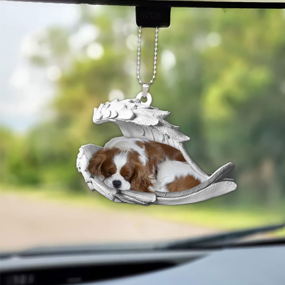 Ornaments- Cavalier King Charles Spaniel- Sleeping Angel-Two Sided Ornament, Dog Ornaments, Car Ornament - Best gifts your whole family