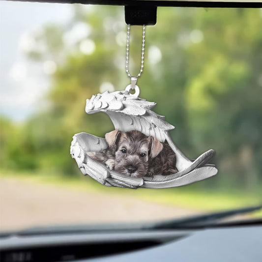 Ornaments- Cesky Terrier- Sleeping Angel-Two Sided Ornament, Dog Ornaments, Car Ornament - Best gifts your whole family