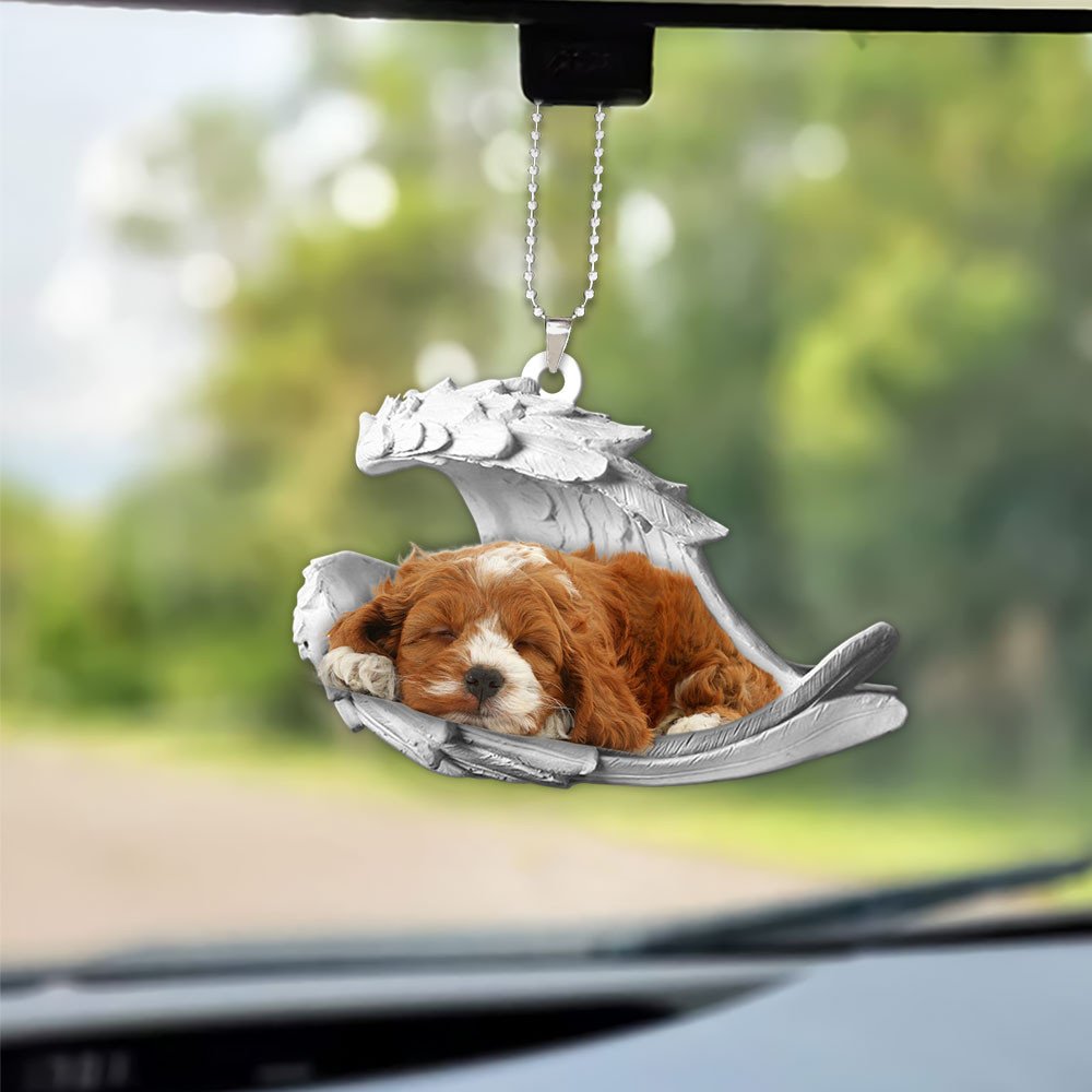Ornaments- Cockapoo- Sleeping Angel-Two Sided Ornament, Dog Ornaments, Car Ornament - Best gifts your whole family