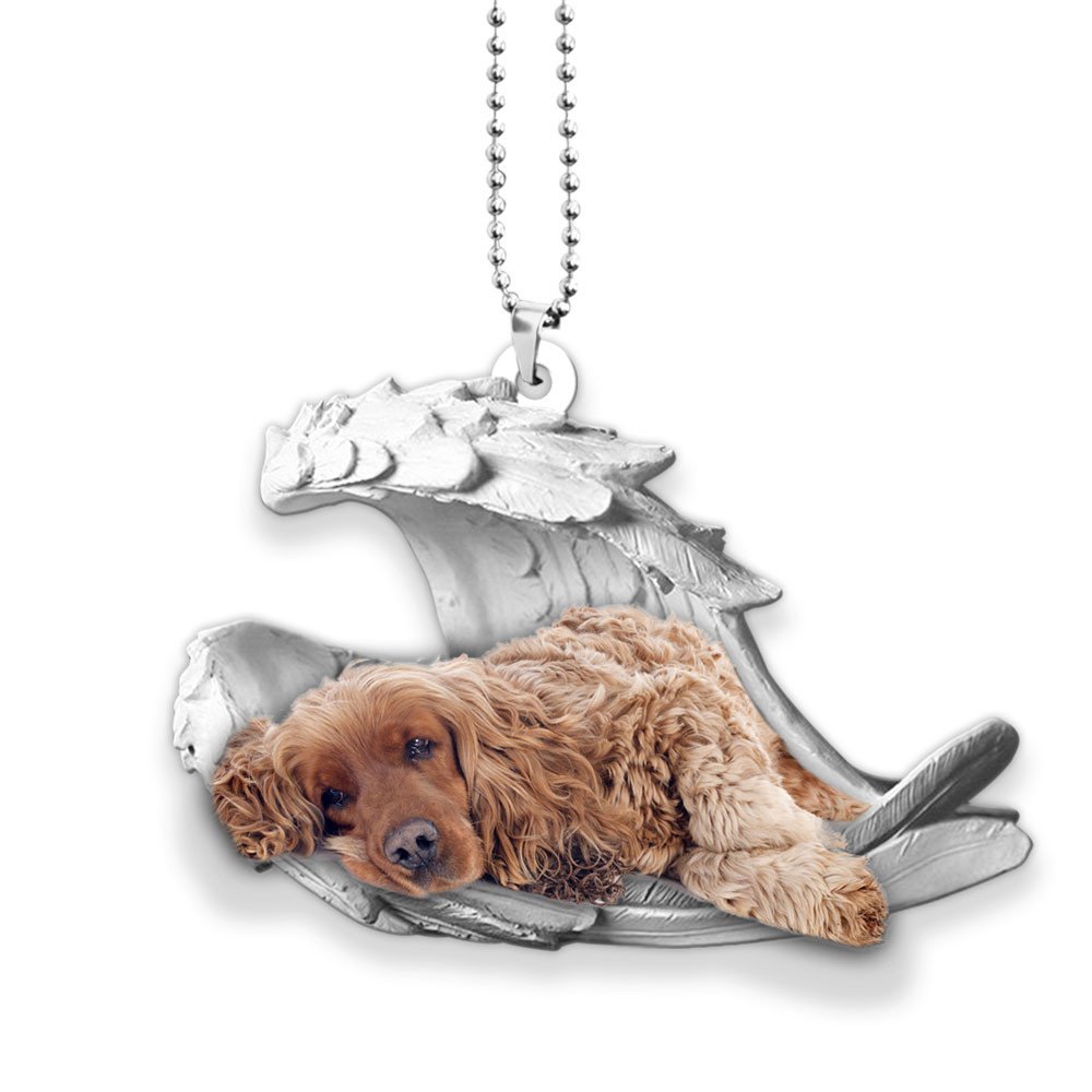 Ornaments- Cocker Spaniel- Sleeping Angel-Two Sided Ornament, Dog Ornaments, Car Ornament - Best gifts your whole family