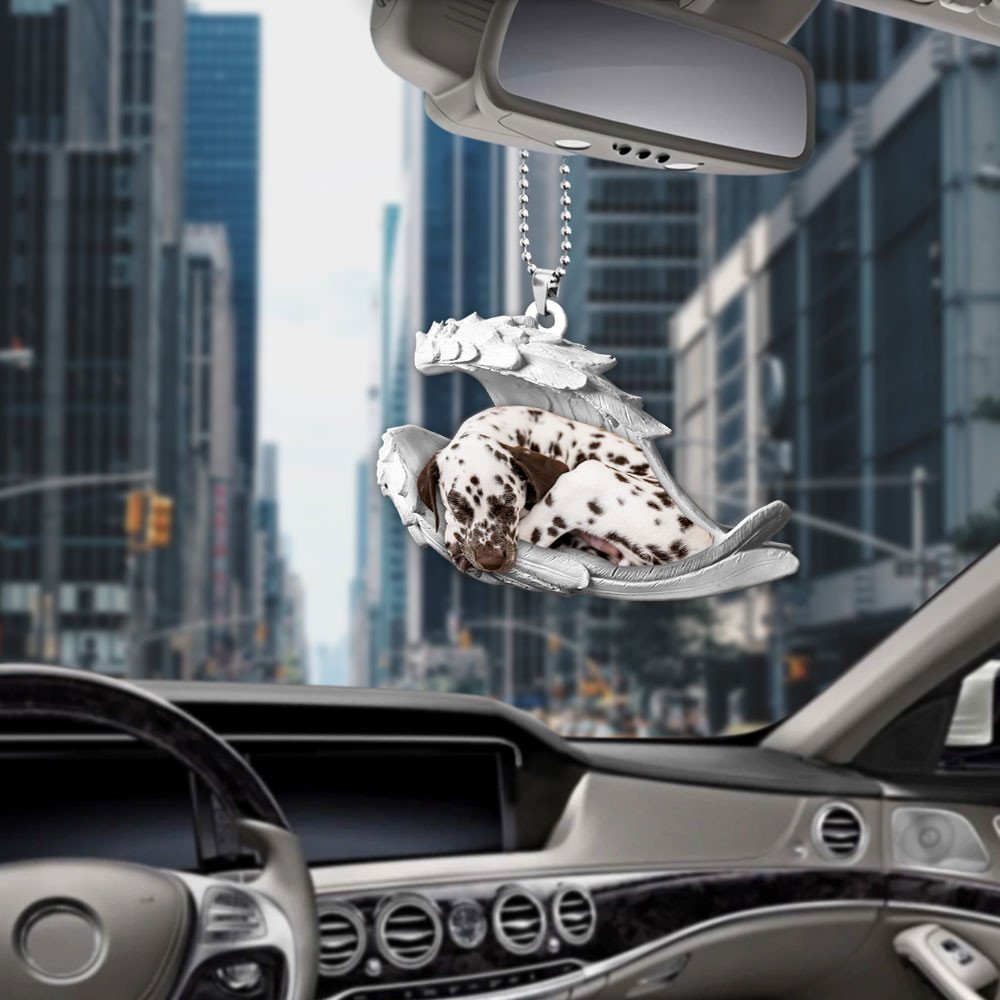 Ornaments- Dalmatian- Sleeping Angel-Two Sided Ornament, Dog Ornaments, Car Ornament - Best gifts your whole family
