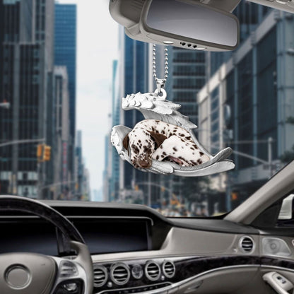 Ornaments- Dalmatian- Sleeping Angel-Two Sided Ornament, Dog Ornaments, Car Ornament - Best gifts your whole family