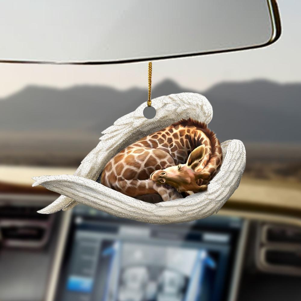 Ornaments- Giraffe sleeping angel giraffe lovers ornament, Dog Ornaments, Car Ornament - Best gifts your whole family