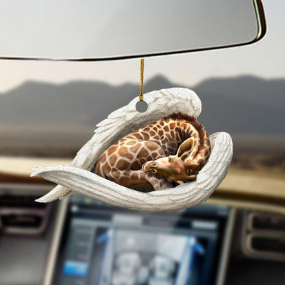 Ornaments- Giraffe sleeping angel giraffe lovers ornament, Dog Ornaments, Car Ornament - Best gifts your whole family
