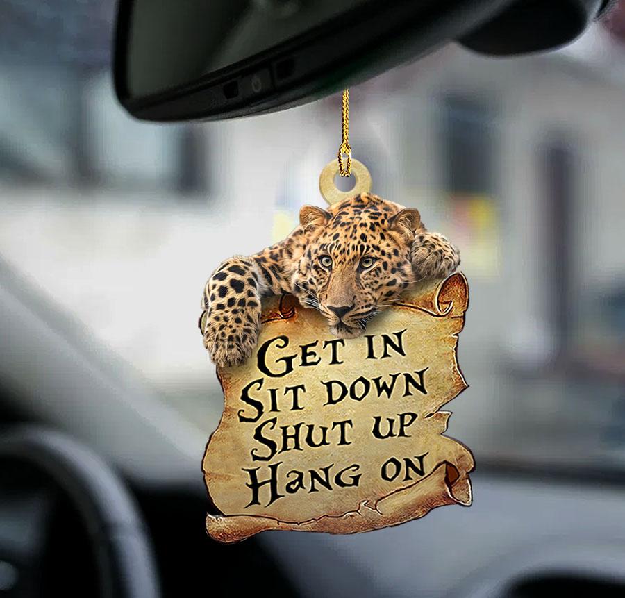 Ornaments- Leopard get in leopard lover two sided ornament, Dog Ornaments, Car Ornament - Best gifts your whole family