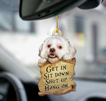 Ornaments- Lhasa Apso get in two sided ornament, Dog Ornaments, Car Ornament - Best gifts your whole family