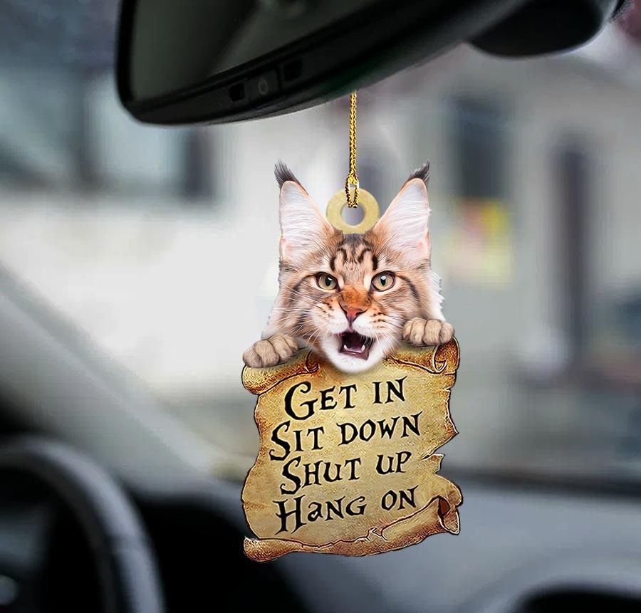 Ornaments- Maine coon get in two sided ornament, Dog Ornaments, Car Ornament - Best gifts your whole family