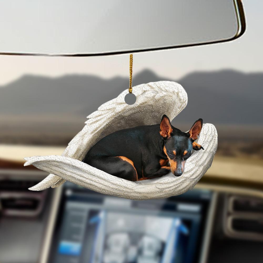 Ornaments- Miniature Pinscher sleeping angel Miniature Pinscher lovers min pin lovers dog moms ornament - Best gifts your whole family