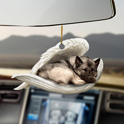 Ornaments- Norwegian Elkhound sleeping angel Norwegian Elkhound lovers dog moms ornament - Best gifts your whole family