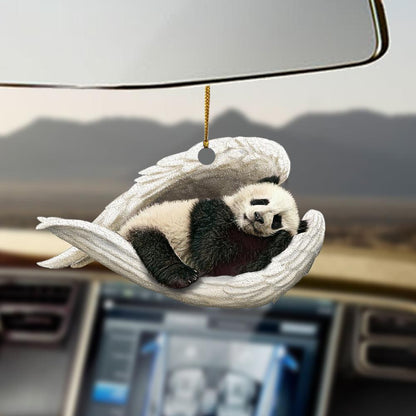 Ornaments- Panda sleeping angel panda lovers ornament, Dog Ornaments, Car Ornament - Best gifts your whole family