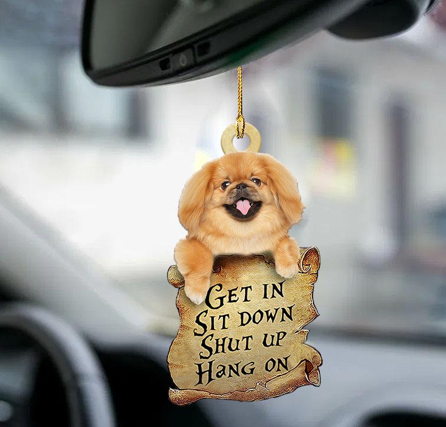 Ornaments- Pekingese get in two sided ornament, Dog Ornaments, Car Ornament - Best gifts your whole family