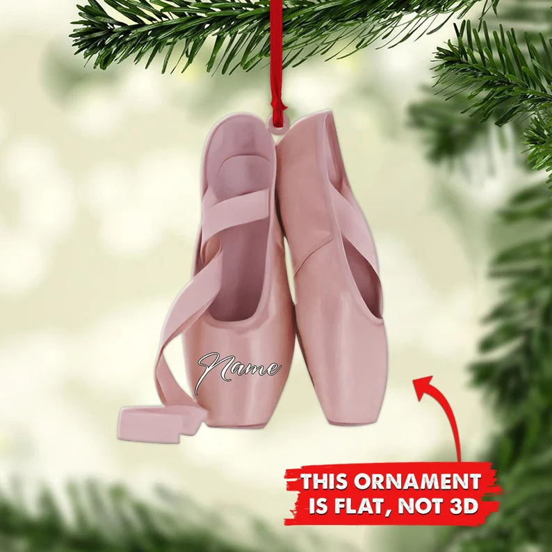 Ornaments Personalized Ballet Shoes, Christmas Ornament Ballet Gift, Gift For Ballet Dancer - Best gifts your whole family