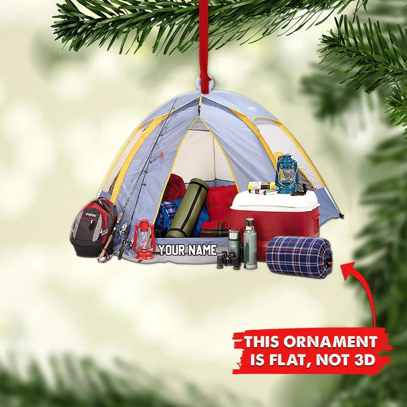 Ornaments Personalized Camping Tent, Camping Ornament, Camping Lover Gift - Best gifts your whole family