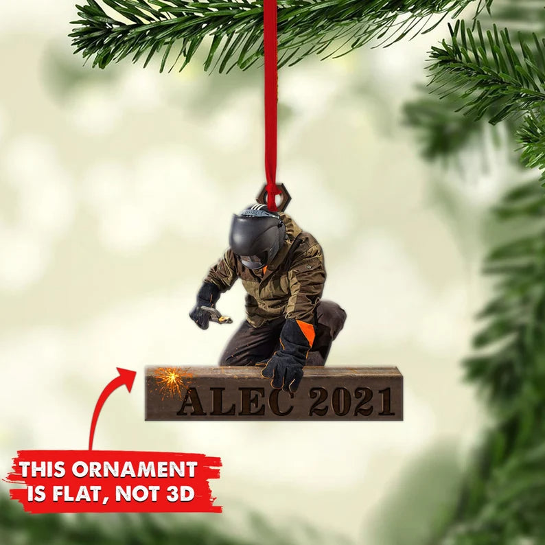 Ornaments Personalized Welder, Custom Christmas Ornament Welder Outfit, Welder Lover Fan, Gift For Welder - Best gifts your whole family