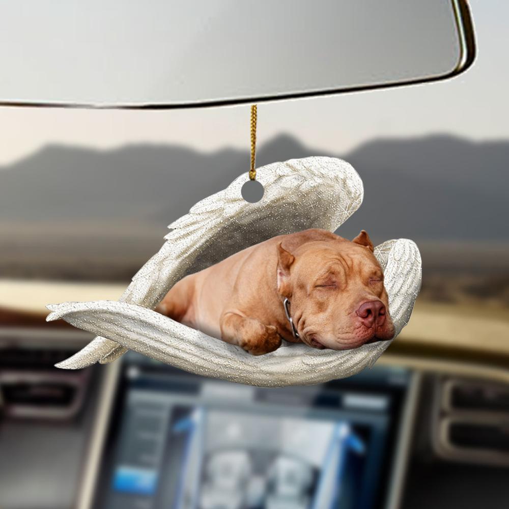 Ornaments- Pitbull sleeping angel pitbull lovers dog moms ornament, Dog Ornaments, Car Ornament - Best gifts your whole family