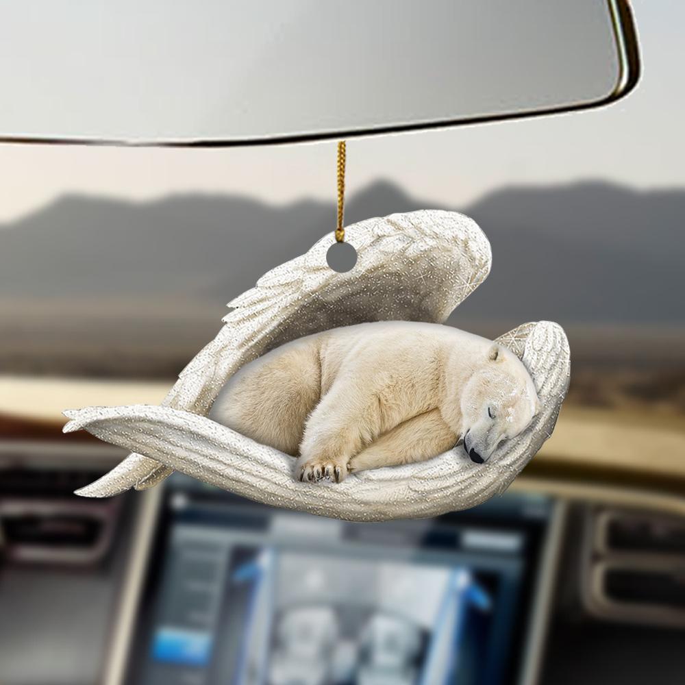 Ornaments- Polar bear sleeping angel Polar bear lovers ornament, Dog Ornaments, Car Ornament - Best gifts your whole family