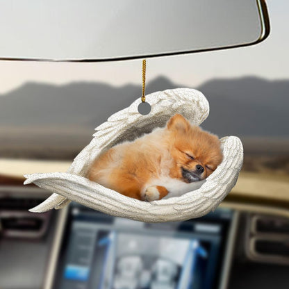 Ornaments- Pomeranian sleeping angel pomeranian lovers dog moms ornament, Dog Ornaments, Car Ornament - Best gifts your whole family