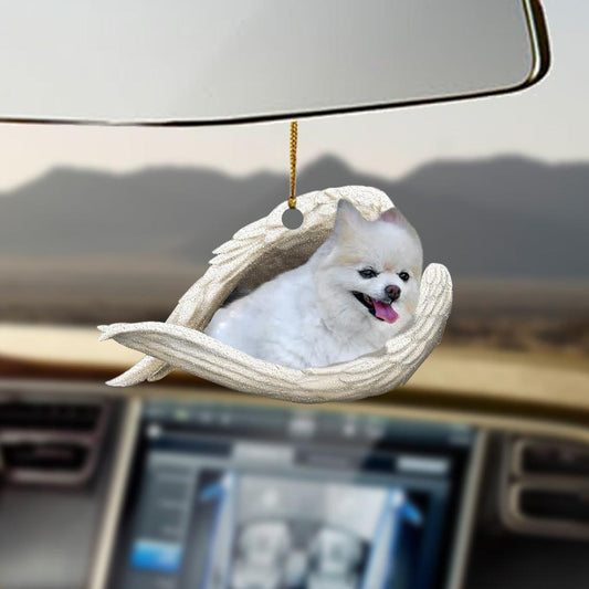 Ornaments- Pomeranian sleeping angel pomeranian lovers tjl ornament, Dog Ornaments, Car Ornament - Best gifts your whole family