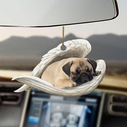 Ornaments- Pug sleeping angel pug lovers dog lovers ornament, Dog Ornaments, Car Ornament - Best gifts your whole family