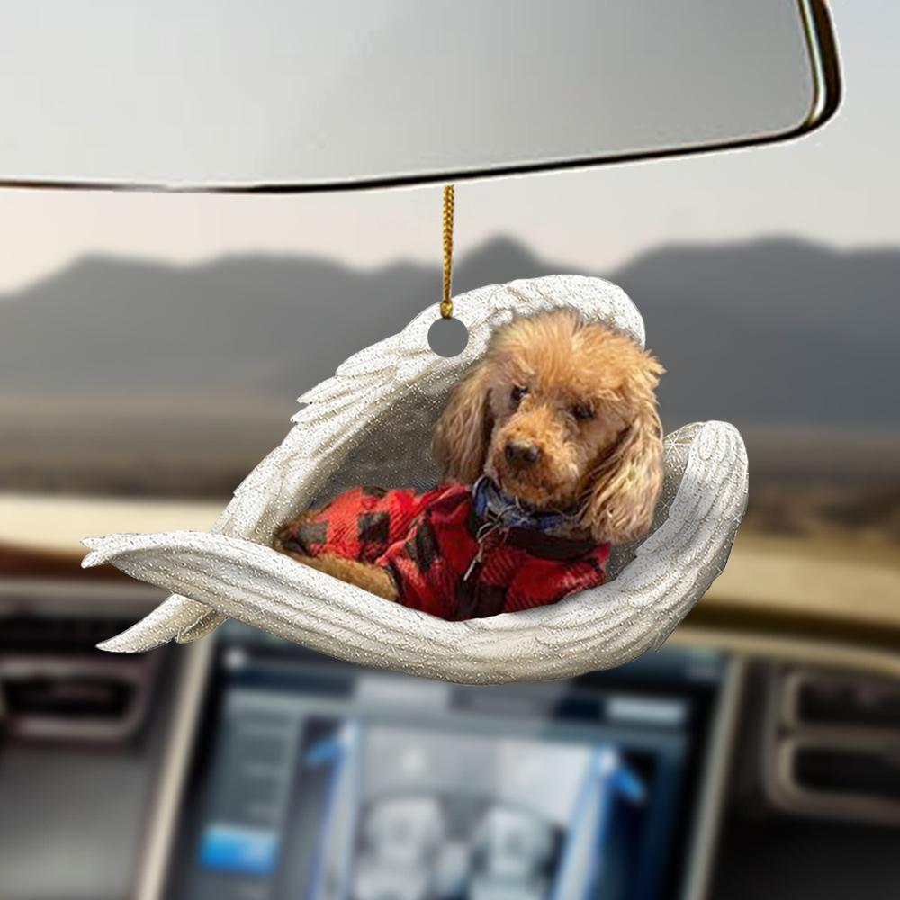 Ornaments- Red poodle sleeping angel red poodle lover ornament, Dog Ornaments, Car Ornament - Best gifts your whole family