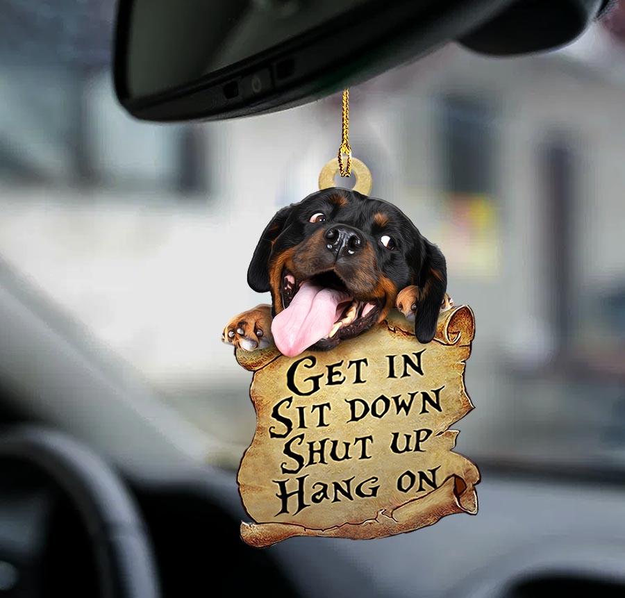 Ornaments- Rottweiler get in rottweiler lover two sided ornament, Dog Ornaments, Car Ornament - Best gifts your whole family