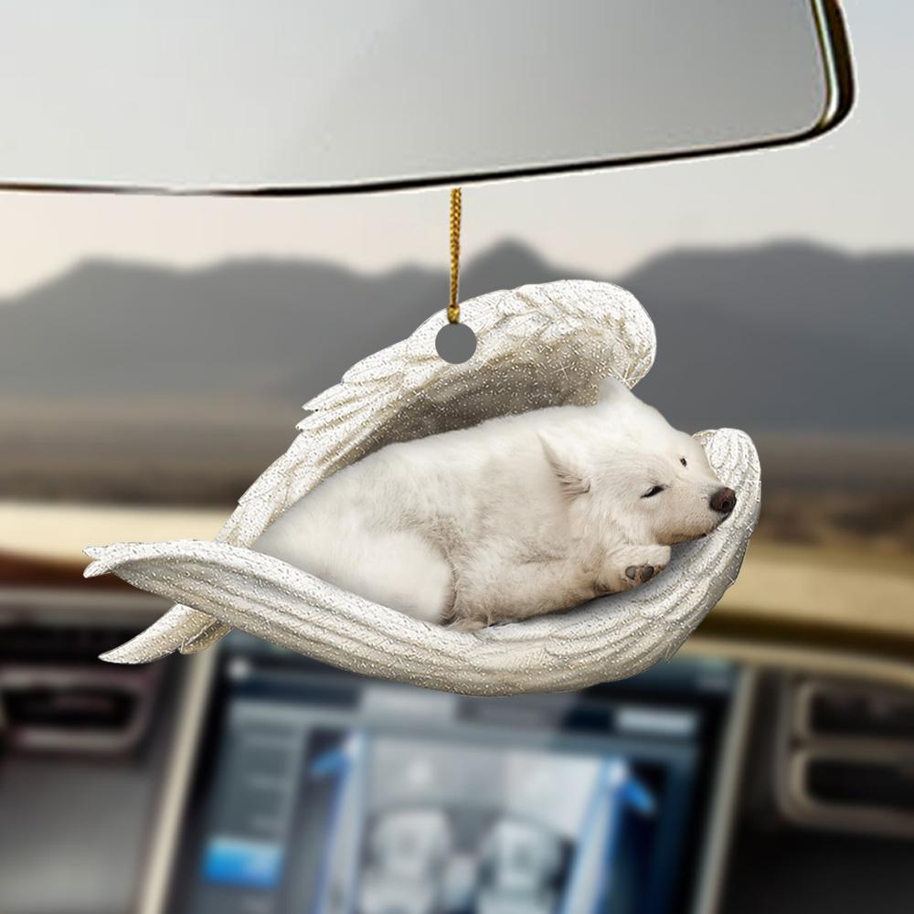 Ornaments- Samoyed sleeping angel Samoyed lovers dog moms ornament, Dog Ornaments, Car Ornament - Best gifts your whole family