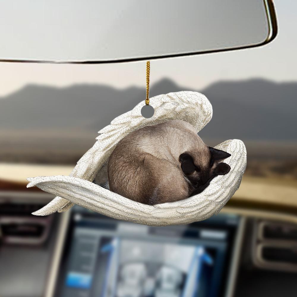 Ornaments- Siamese cat sleeping angel Siamese cat lovers ornament, Dog Ornaments, Car Ornament - Best gifts your whole family