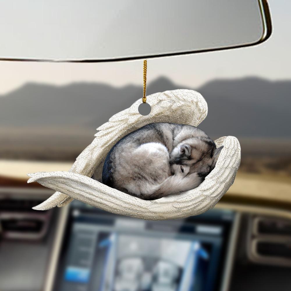 Ornaments- Siberian husky sleeping angel siberian husky lovers dog moms ornament - Best gifts your whole family