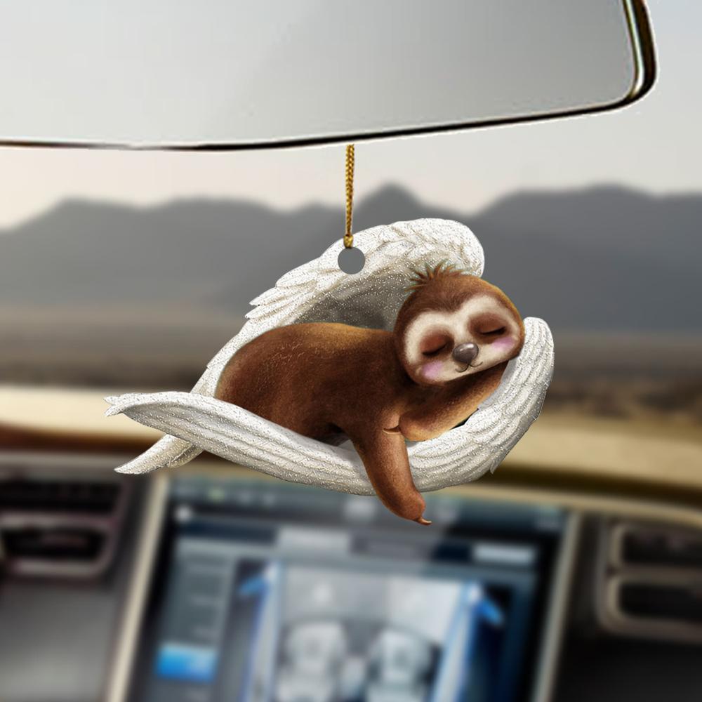 Ornaments- Sloth sleeping angel sloth lovers dog moms ornament, Dog Ornaments, Car Ornament - Best gifts your whole family