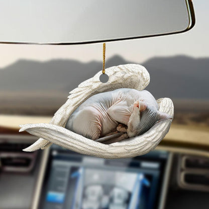 Ornaments- Sphynx cat sleeping angel Sphynx cat lovers cat moms ornament, Dog Ornaments, Car Ornament - Best gifts your whole family