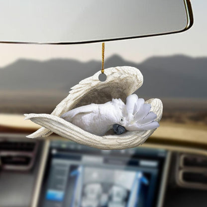 Ornaments- Umbrella Cockatoo sleeping angel for Cockatoo lover for bird mom ornament - Best gifts your whole family