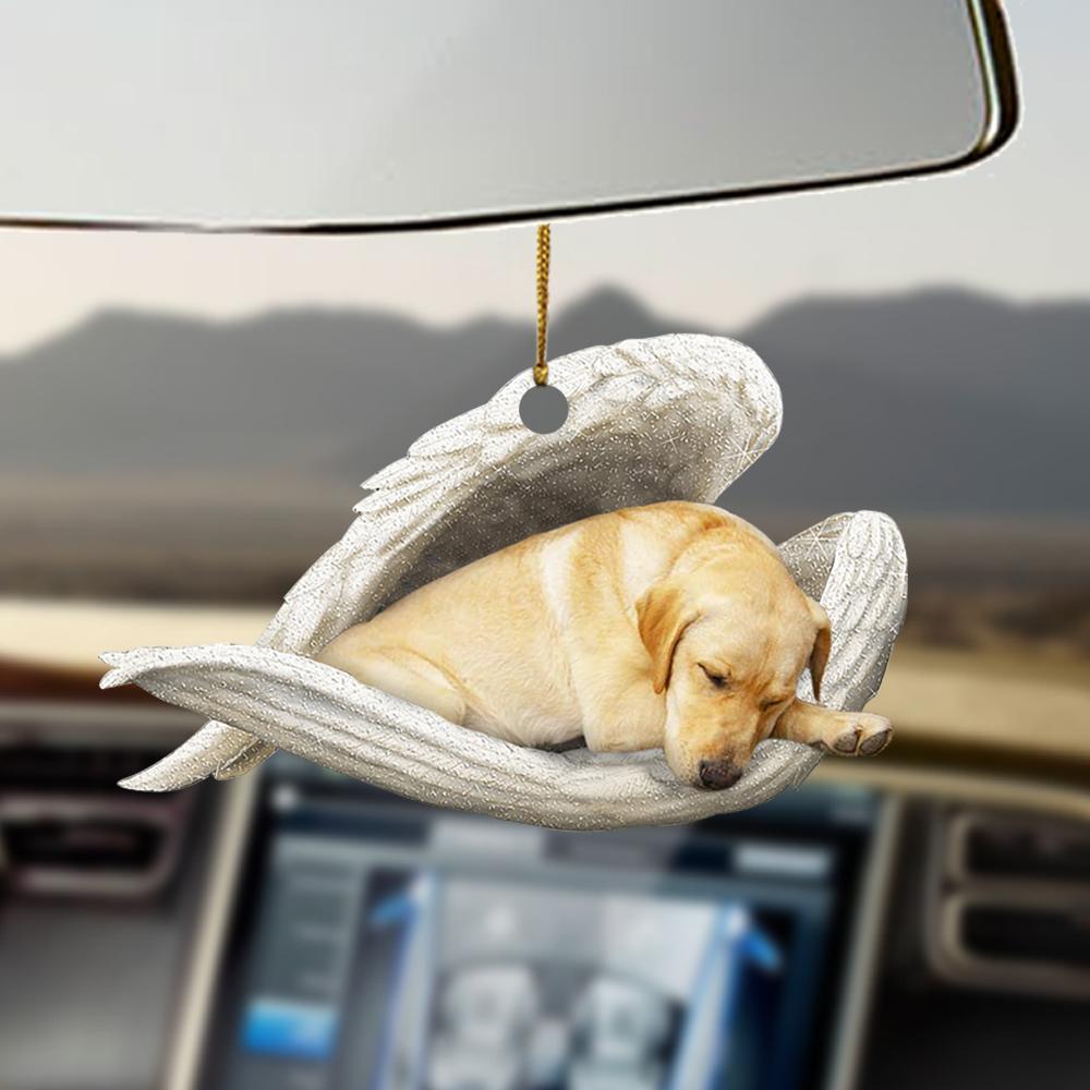 Ornaments- Yellow Labrador sleeping angel for Labrador lover dog mom ornament, Dog Ornaments, Car Ornament - Best gifts your whole family