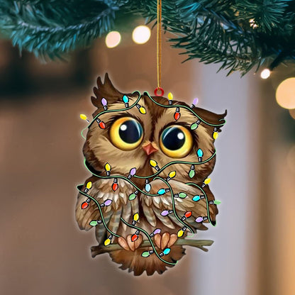 Owl Christmas Light Hanging Ornament Christmas Tree Ornament Godmerc - Best gifts your whole family