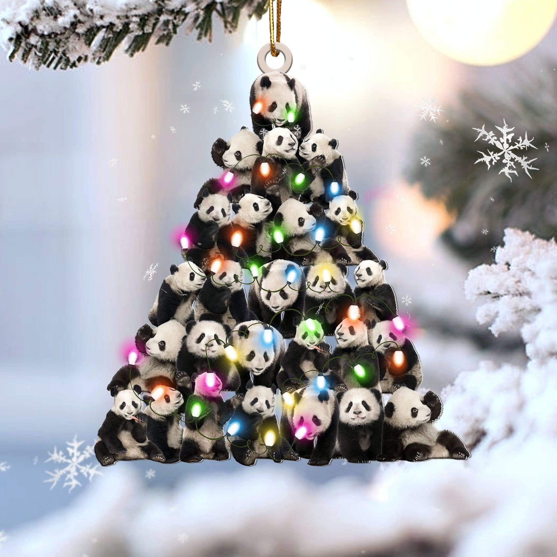Panda lovely tree gift for panda lover ornament - Best gifts your whole family