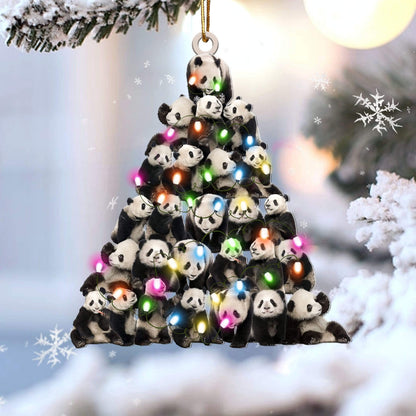 Panda lovely tree gift for panda lover ornament - Best gifts your whole family