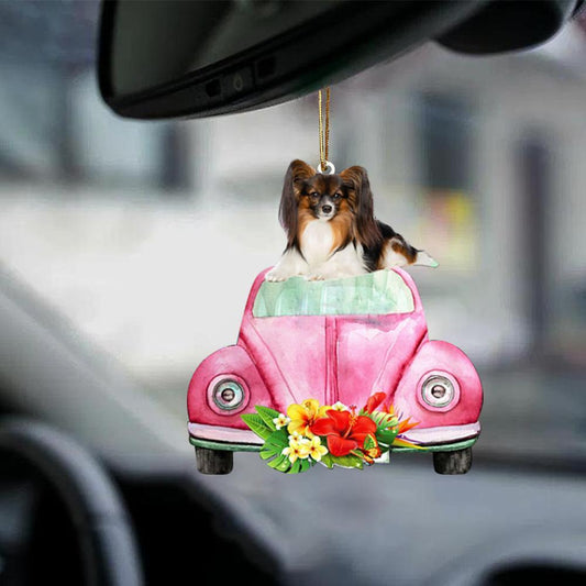 Papillon-Pink Hippie Car-Two Sided Ornament - Best gifts your whole family
