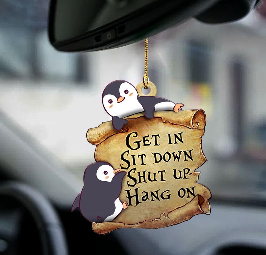 Penguin Get In Penguin Lover Two Sided Ornament, Animal Car Interior Hanging Ornaments - Best gifts your whole family