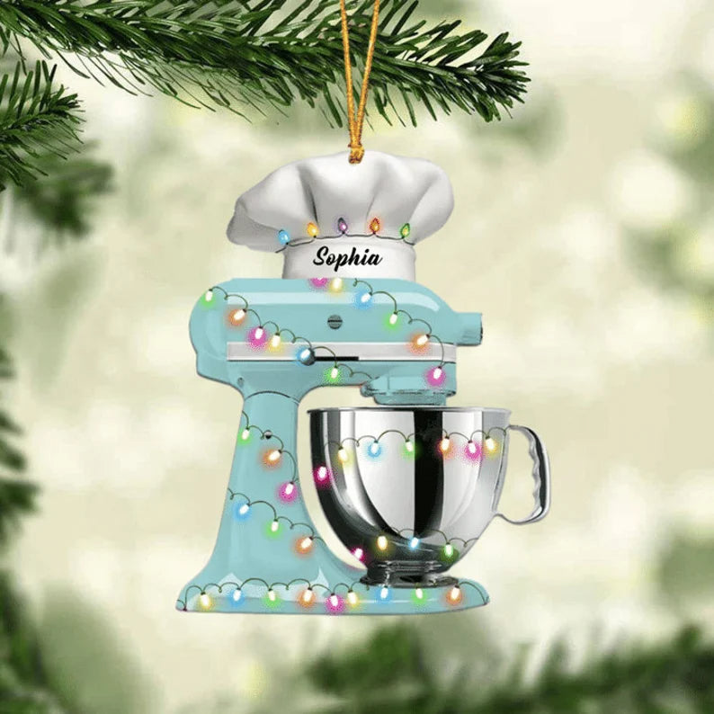 Personalized Baker Christmas Ornament, Baking Ornament, Mixer Personalized With Name Ornament, Christmas Ornament For Baking Lovers - Best gifts your whole family
