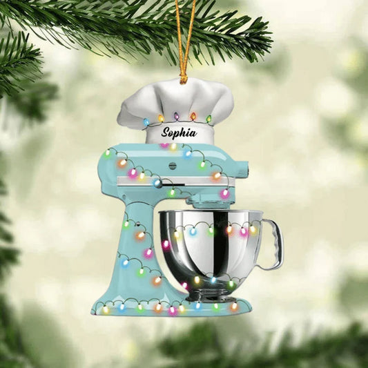 Personalized Baker Christmas Ornament, Baking Ornament, Mixer Personalized With Name Ornament, Christmas Ornament For Baking Lovers - Best gifts your whole family