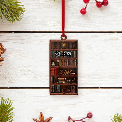 Personalized Bookself Christmas Ornament, Bookselves Ornament, Christmas Gift For Book Lover - Best gifts your whole family