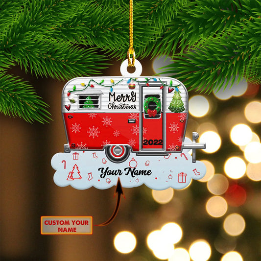 Personalized Camp Ornament, Camping Hanging Ornament, Camping Car ornaments - Best gifts your whole family
