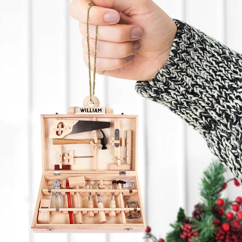 Personalized Carpenter Shaped Ornament- Two Sided Ornament - Best gifts your whole family