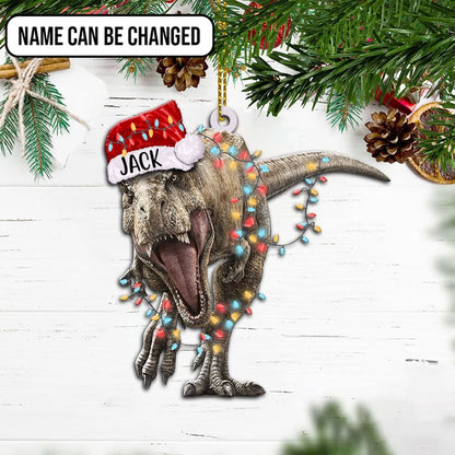 Personalized Dinosaur Christmas Ornament, Dinosaur Ornament, T-Rex Dinosaur Christmas Ornament - Best gifts your whole family