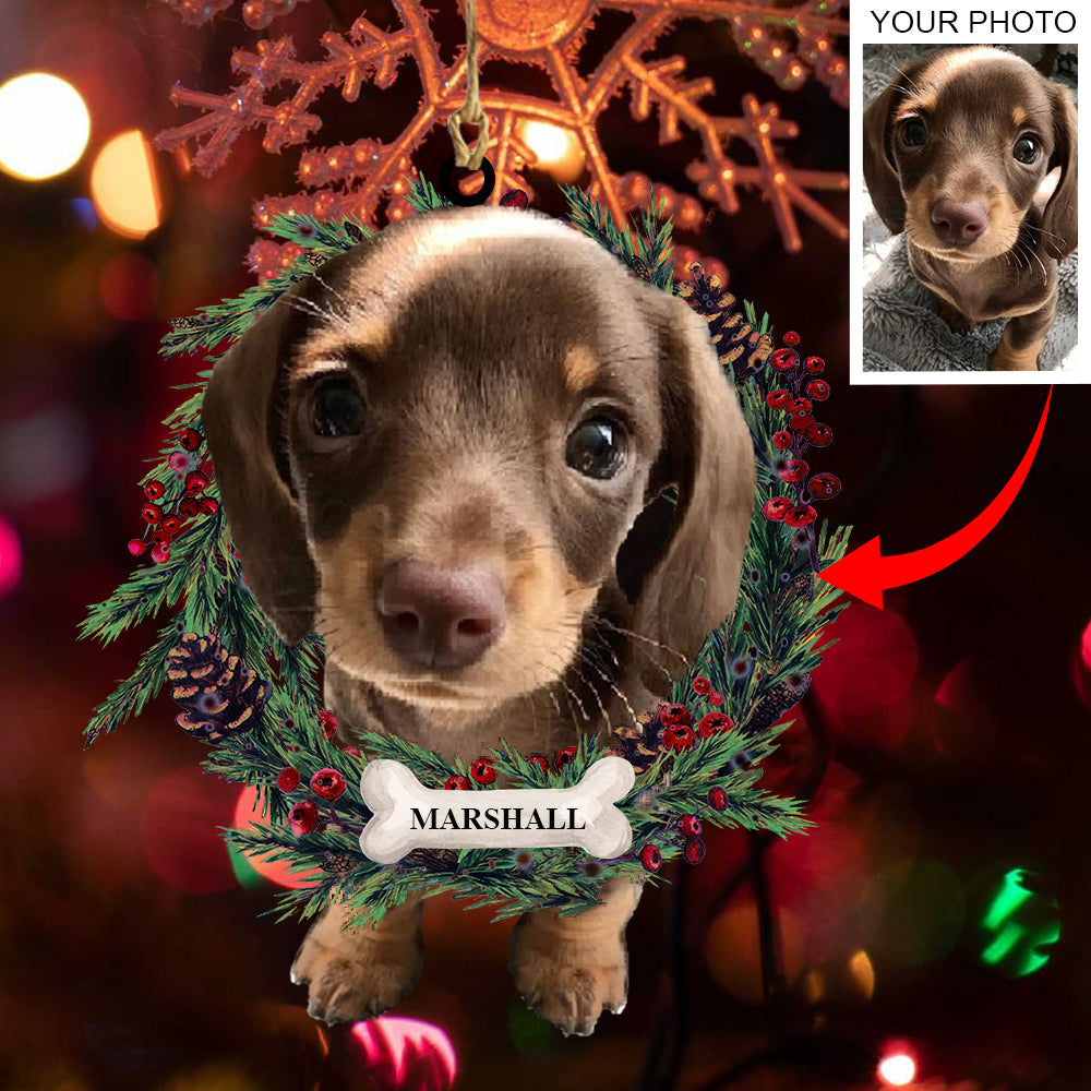 Personalized Gift For Pet Lovers Pet With Wreath Ornament - Best gifts your whole family