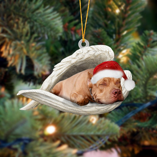 Pit Bull Sleeping Angel Christmas Ornament Dog Christmas Hanging Ornament - Best gifts your whole family