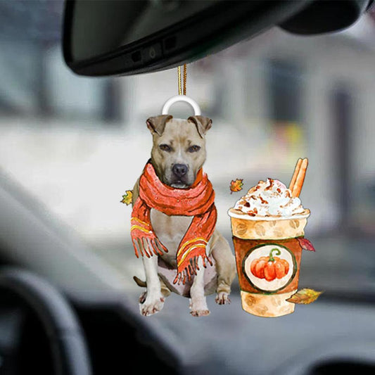 Pitbull 1-Pumpkin Spice Kinda-Two Sided Ornament - Best gifts your whole family