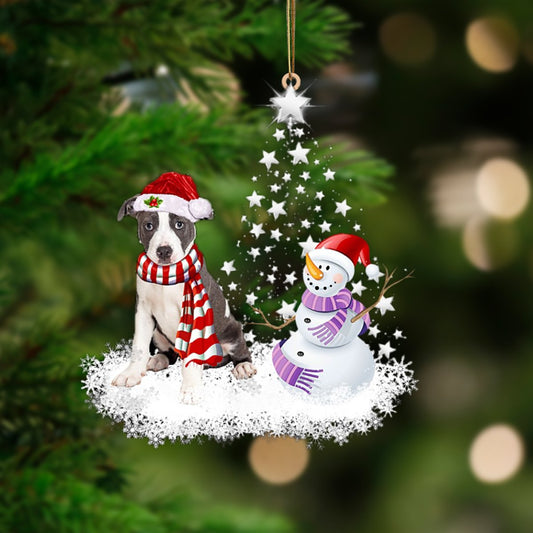 Pitbull 2-Star Tree Hanging Ornament - Best gifts your whole family