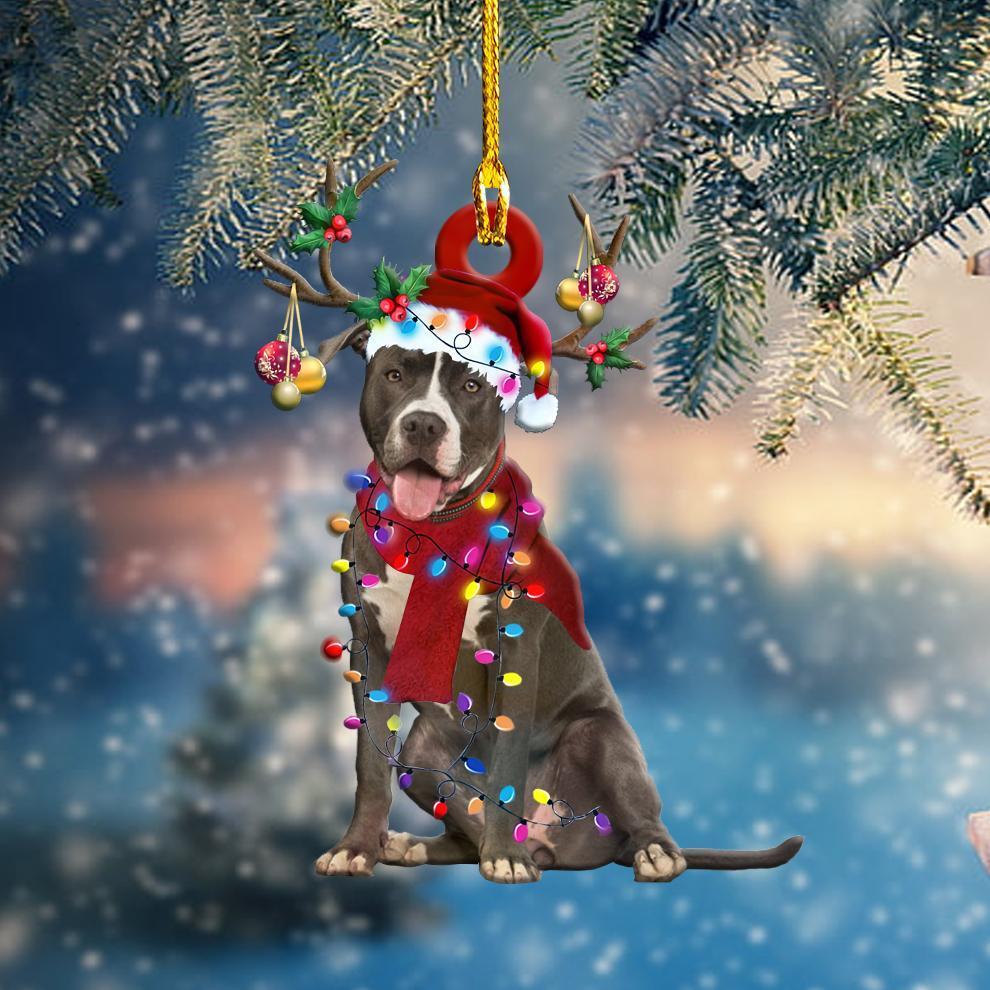 Pitbull Christmas Shape Ornament - Best gifts your whole family