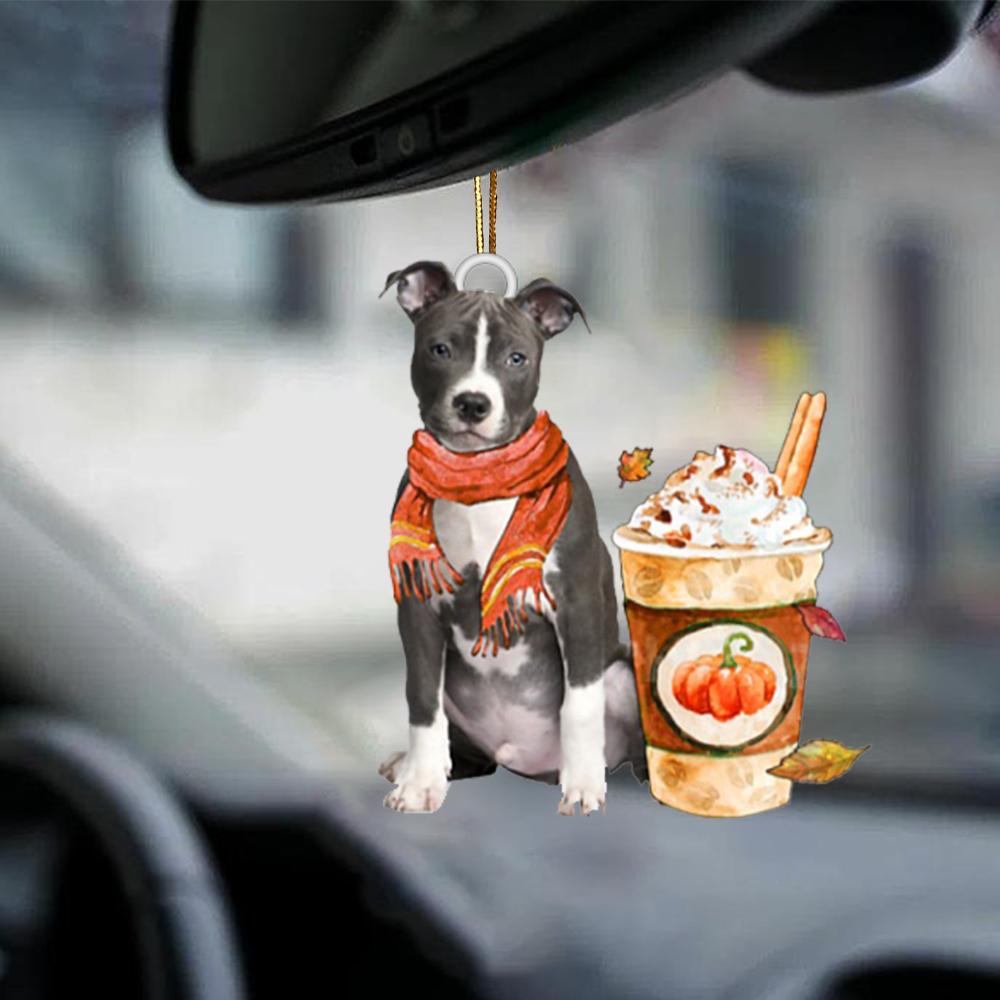 Pitbull-Pumpkin Spice Kinda-Two Sided Ornament - Best gifts your whole family